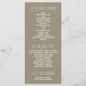 Hochzeitsprogramme für Sonnenblumen Programm (Rückseite)