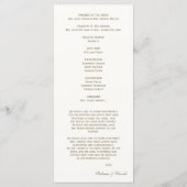 Hochzeitsprogramme für Spitzen und Ribbon Programm (Rückseite)