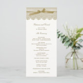 Hochzeitsprogramme für Spitzen und Ribbon Programm (Stehend Vorderseite)