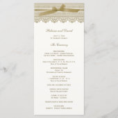 Hochzeitsprogramme für Spitzen und Ribbon Programm (Vorderseite)