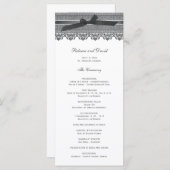 Hochzeitsprogramme für Spitzen und Ribbon Programm (Vorne/Hinten)