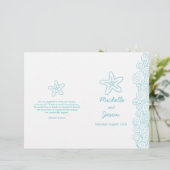 Hochzeitsprogramme für Starfish & Wirbel (Stehend Vorderseite)