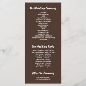 Hochzeitsprogramme für verzauberte Waldfeelen Programm (Rückseite)