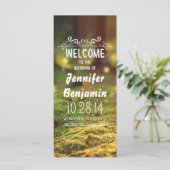 Hochzeitsprogramme für verzauberte Waldfeelen Programm (Stehend Vorderseite)