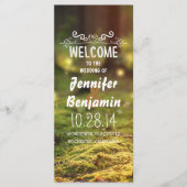 Hochzeitsprogramme für verzauberte Waldfeelen Programm (Vorderseite)