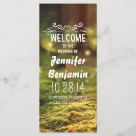 Hochzeitsprogramme für verzauberte Waldfeelen Programm