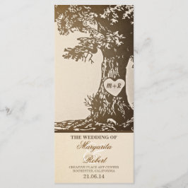 Hochzeitsprogramme für Vintage Liebe Programm