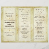 Hochzeitsprogramme für Vintage Typografie (Vorderseite)