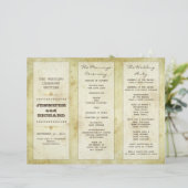 Hochzeitsprogramme für Vintage Typografie (Stehend Vorderseite)