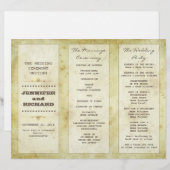 Hochzeitsprogramme für Vintage Typografie (Vorne/Hinten)