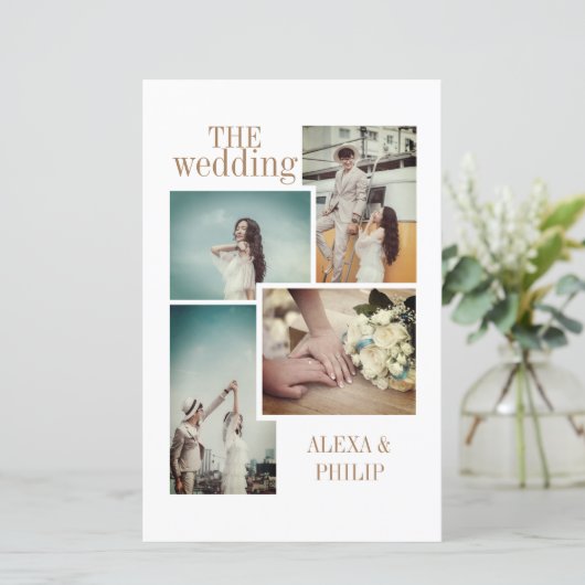 Hochzeitsprogramme für Vintages Chic Foto (Stehend Vorderseite)