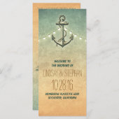 Hochzeitsprogramme für Wasseranker Programm (Vorne/Hinten)