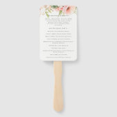 Hochzeitsprogramme für Wasserfarben Fächer (Rückseite)