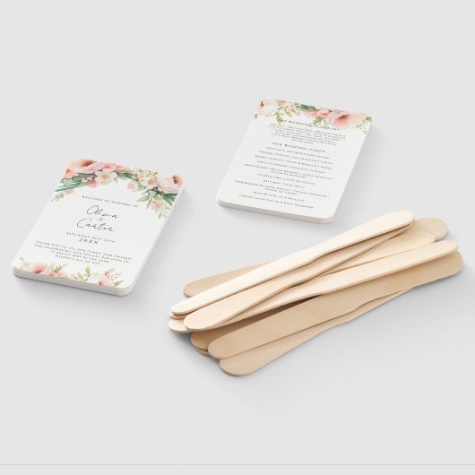 Hochzeitsprogramme für Wasserfarben Fächer (Non-assembled)