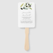 Hochzeitsprogramme für Wasserfarben Olive Branch G Fächer (Vorderseite)