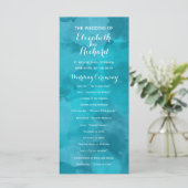 Hochzeitsprogramme für Wasserfarben Programm (Stehend Vorderseite)