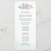 Hochzeitsprogramme für Wasserfarben Programm (Rückseite)