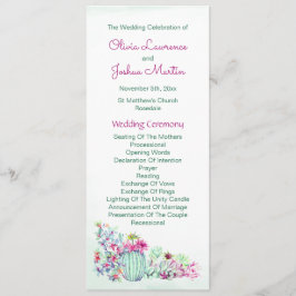 Hochzeitsprogramme für Wasserfarben Programm