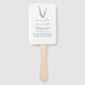 Hochzeitsprogramme für Wasserfarben Rosemary Green Fächer (Vorderseite)