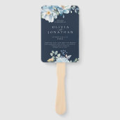 Hochzeitsprogramme für Wasserfarben und Blauen Win Fächer (Vorderseite)