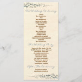 Hochzeitsprogramme für Wassersport Programm (Rückseite)