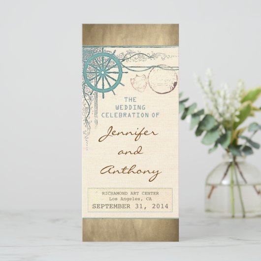 Hochzeitsprogramme für Wassersport Programm (Stehend Vorderseite)