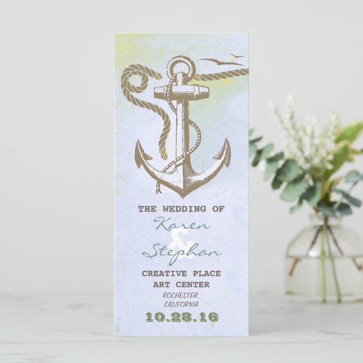 Hochzeitsprogramme für Wassersportaktivitäten Programm (Stehend Vorderseite)