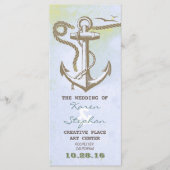 Hochzeitsprogramme für Wassersportaktivitäten Programm (Vorderseite)