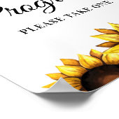 Hochzeitsprogramme Gelbes weißes Sonnenblumenposte Poster (Ecke)
