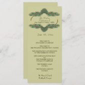 Hochzeitsprogramme - Grün & Gold Programm (Vorne/Hinten)