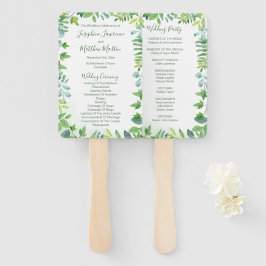 Hochzeitsprogramme im Grünen Foliage Fächer