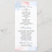 Hochzeitsprogramme in Dusty Blue und Blush Programm (Rückseite)