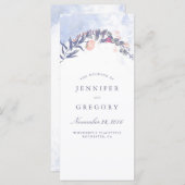 Hochzeitsprogramme in Dusty Blue und Blush Programm (Vorne/Hinten)