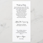 Hochzeitsprogramme in Korallenrosa Programm (Rückseite)