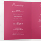 Hochzeitsprogramme mit hellroten Rosen Dreifach-gefaltete Programmkarte (Innen Erste Seite)