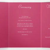 Hochzeitsprogramme mit hellroten Rosen Dreifach-gefaltete Programmkarte (Innenseite Mitte)