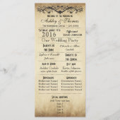 Hochzeitsprogramme mit rustikaler Vintage-Typograf Programm (Vorderseite)