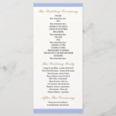 Hochzeitsprogramme mit Seestern Programm (Rückseite)