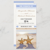 Hochzeitsprogramme mit Seestern Programm (Vorne/Hinten)