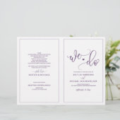 Hochzeitsprogramme Moderne Bounce Kalligraphie Pfl (Stehend Vorderseite)