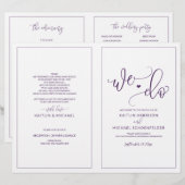 Hochzeitsprogramme Moderne Bounce Kalligraphie Pfl (Vorne/Hinten)