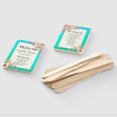 Hochzeitsprogramme Moderne rosa Aquamarine Goldpun Fächer (Non-assembled)