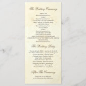 Hochzeitsprogramme Programm (Rückseite)