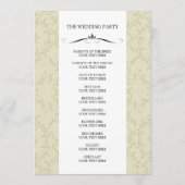 Hochzeitsprogramme Programm (Rückseite)