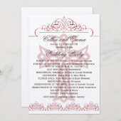 Hochzeitsprogramme Programm (Vorne/Hinten)