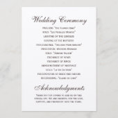 Hochzeitsprogramme Programm (Rückseite)