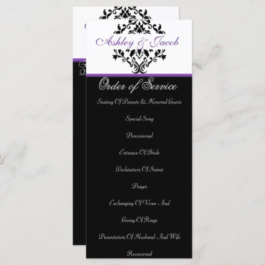 Hochzeitsprogramme Programm (Vorne/Hinten)