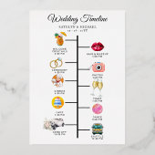 Hochzeitsprogramme Real Gold Foil Einladung (Rückseite)