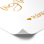 Hochzeitsprogramme Schild 8x10 Poster (Ecke)