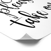 Hochzeitsprogramme Schwarz und Weiß 8x10 Zeichen Poster (Ecke)